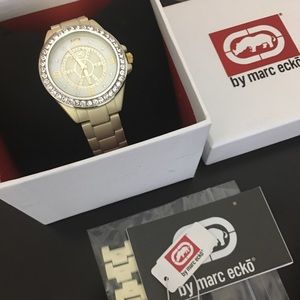 NWT RHINO BY MARK ECKO CRYSTAL CHAMPAGNE WATCH!